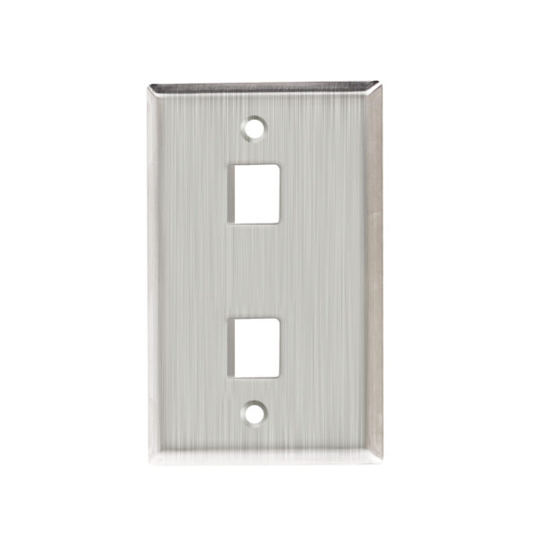 Stainless Steel Faceplate - 2 Port