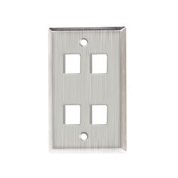 Stainless Steel Faceplate - 4 Port