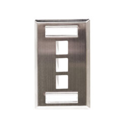 Stainless Steel ID Label Faceplate - 3 Port