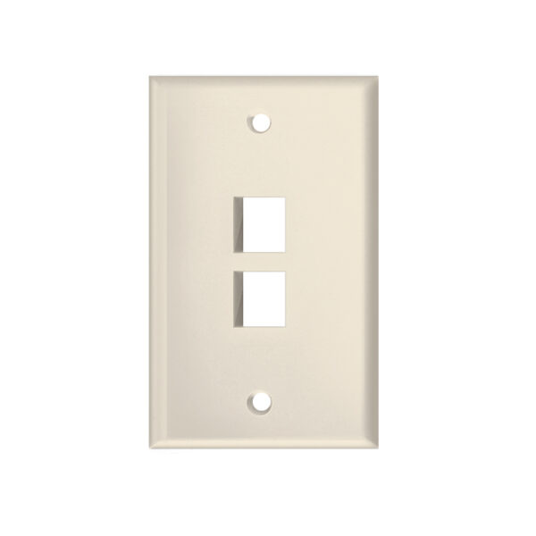 High-Impact Faceplate - 2 Port Ivory