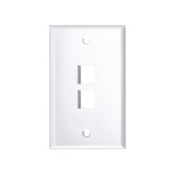 High-Impact Faceplate - 2 Port White