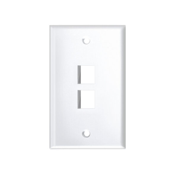 High-Impact Faceplate - 2 Port White