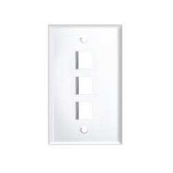 High-Impact Faceplate - 3 Port White