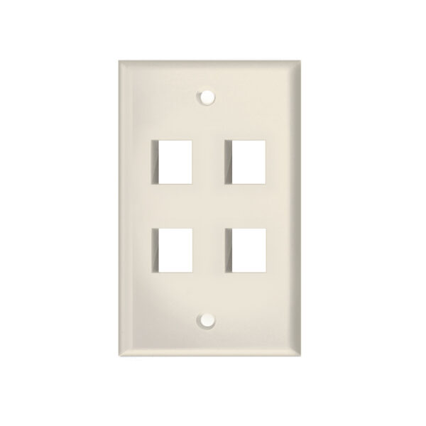 High-Impact Faceplate - 4 Port Ivory