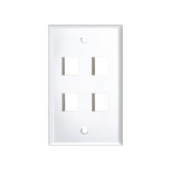 High-Impact Faceplate - 4 Port White