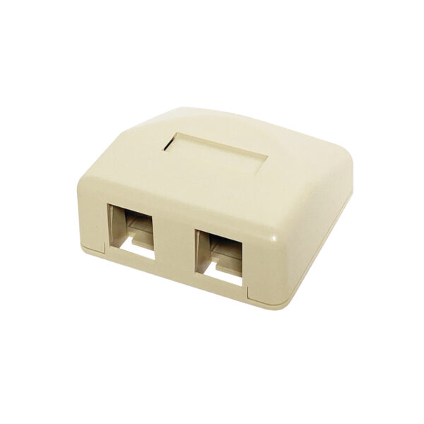 Surface Mount Boxes - 2 Port Ivory