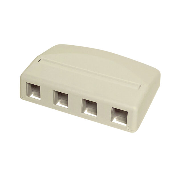 Surface Mount Boxes - 4 Port Ivory