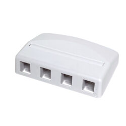 Surface Mount Boxes - 4 Port White
